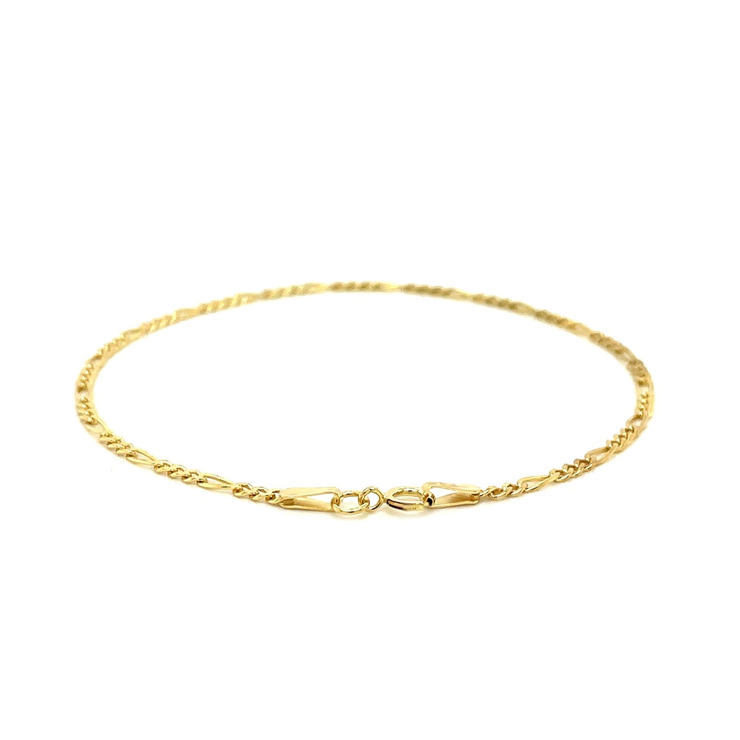 14k Figaro Anklet