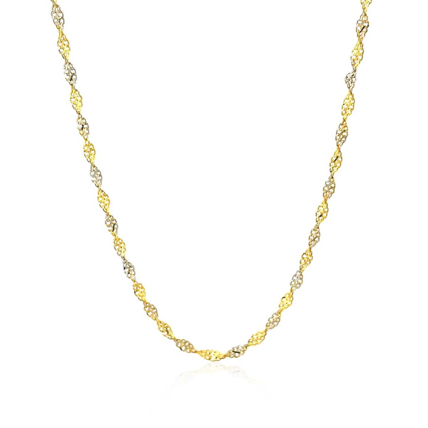 14k Two-Tone Singapore Chain