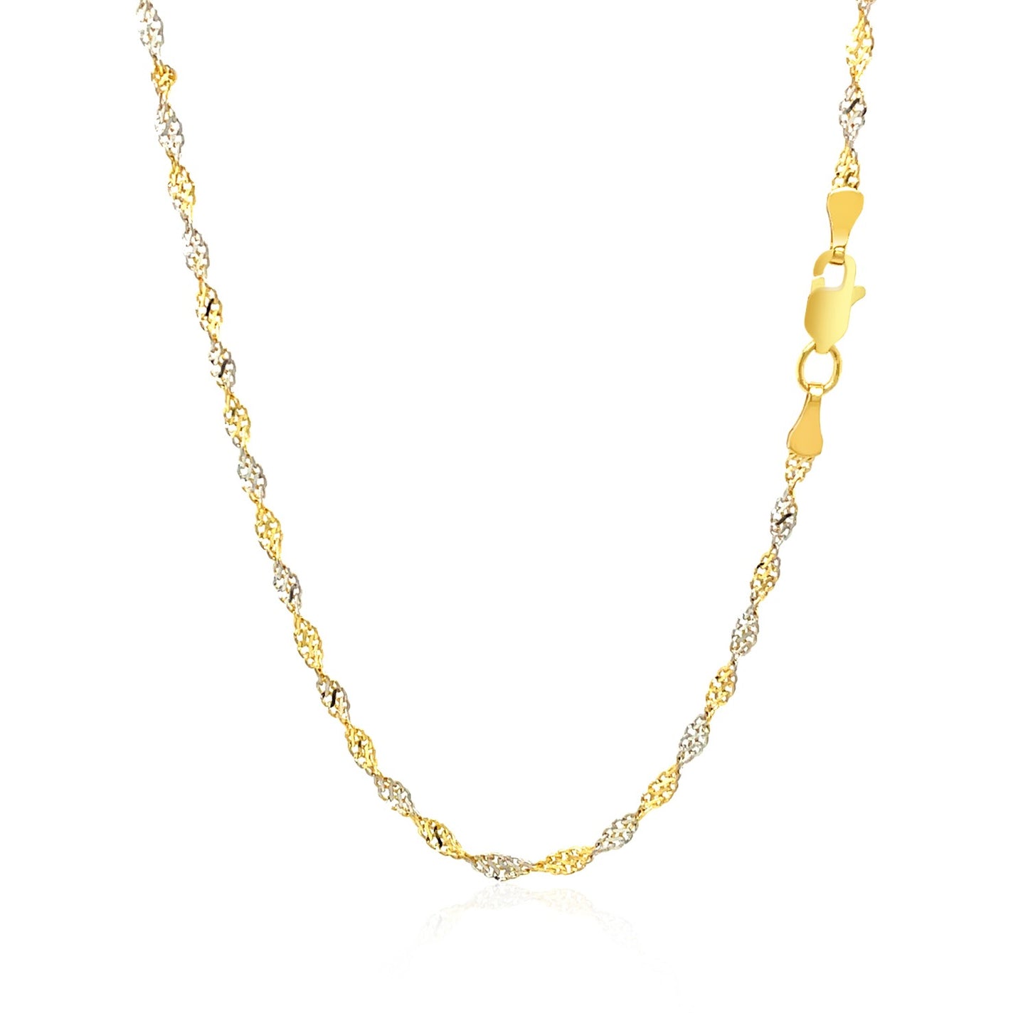 14k Two-Tone Singapore Chain