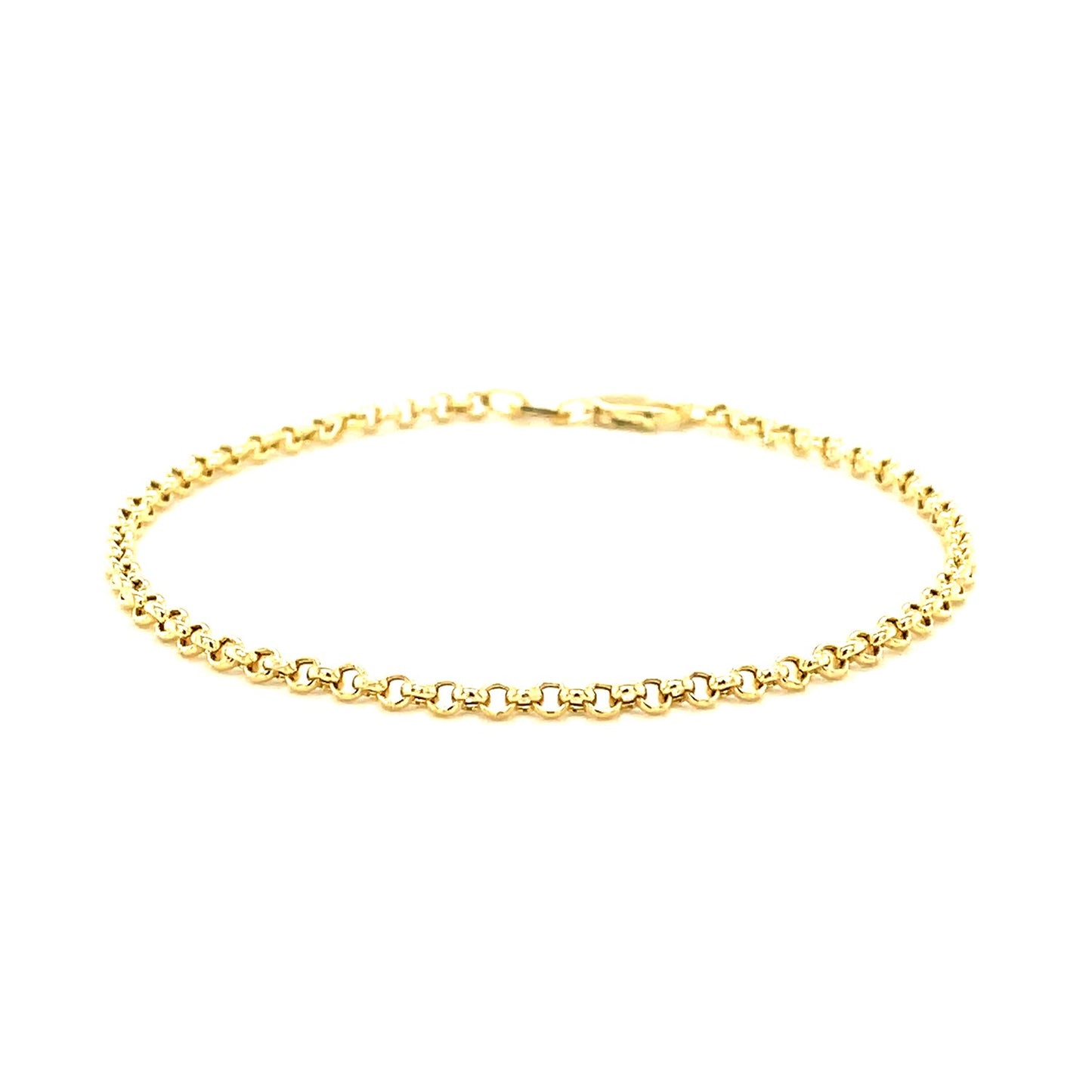 14k Yellow Gold Rolo Bracelet (2.50 mm)