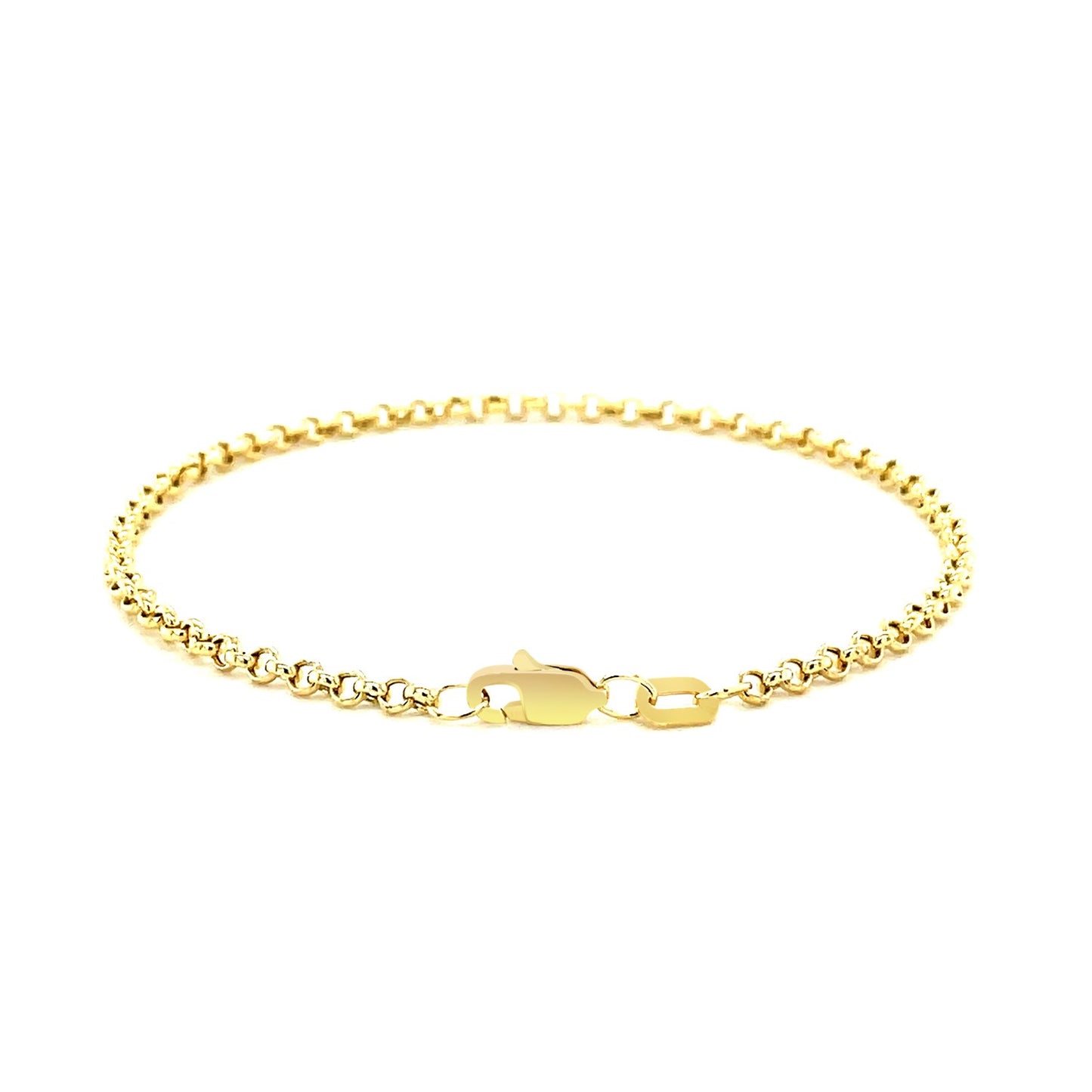 14k Yellow Gold Rolo Bracelet (2.50 mm)