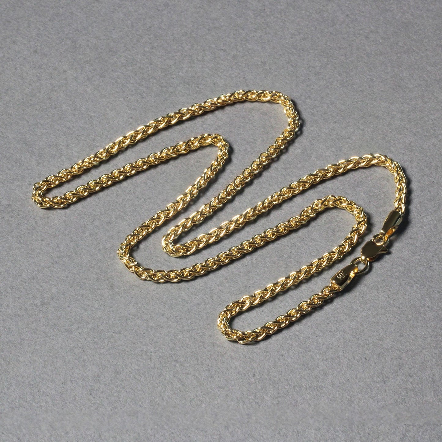 14k Yellow Gold Light Weight Wheat Chain (2.40 mm)