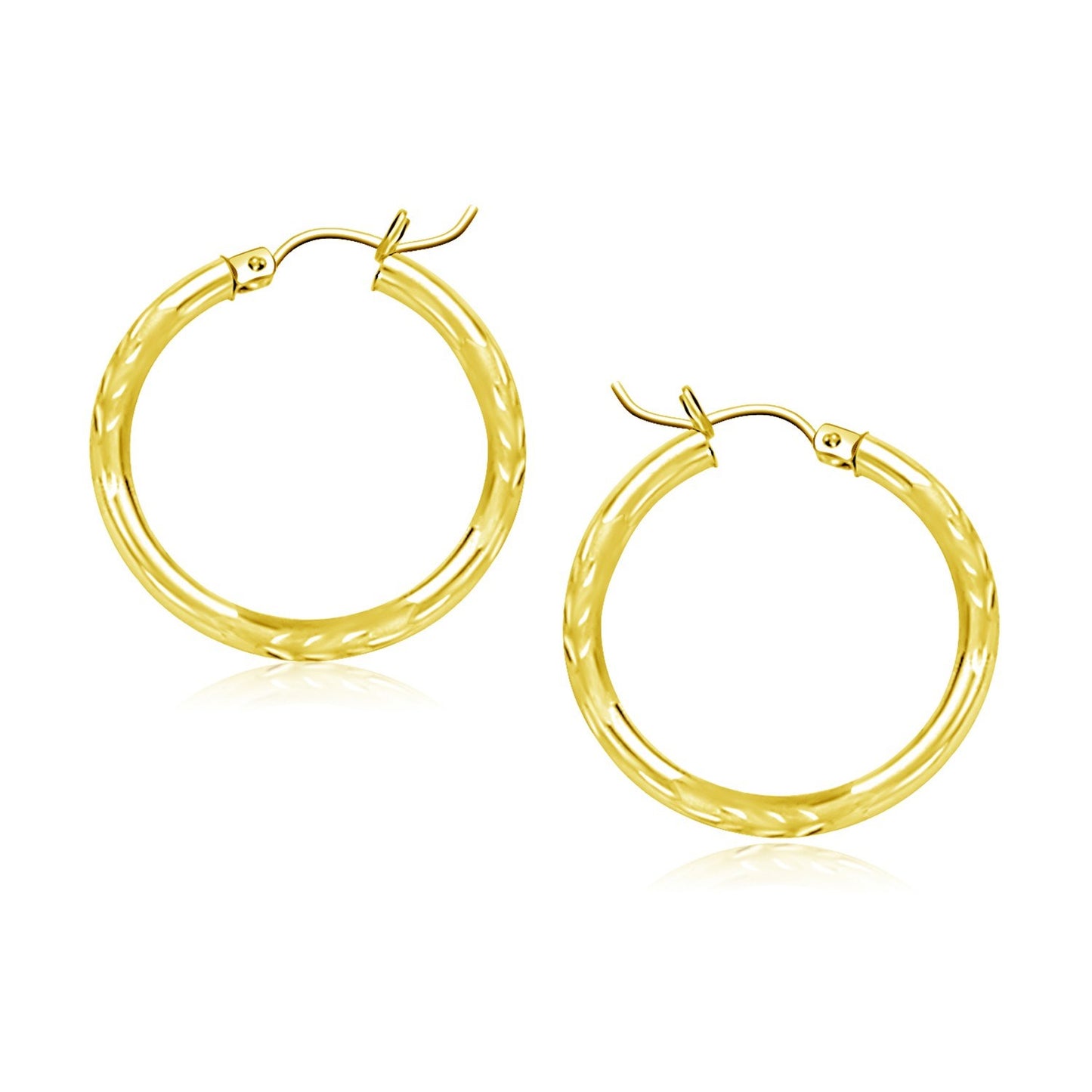 Diamond Cut Hoops