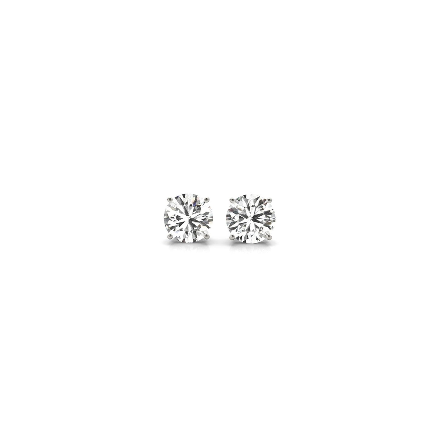 14k White Gold Diamond Studs 0.5 carat