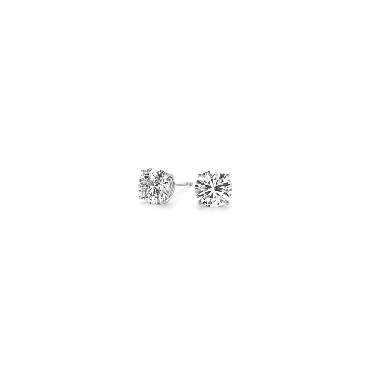 14k White Gold Diamond Studs 0.5 carat