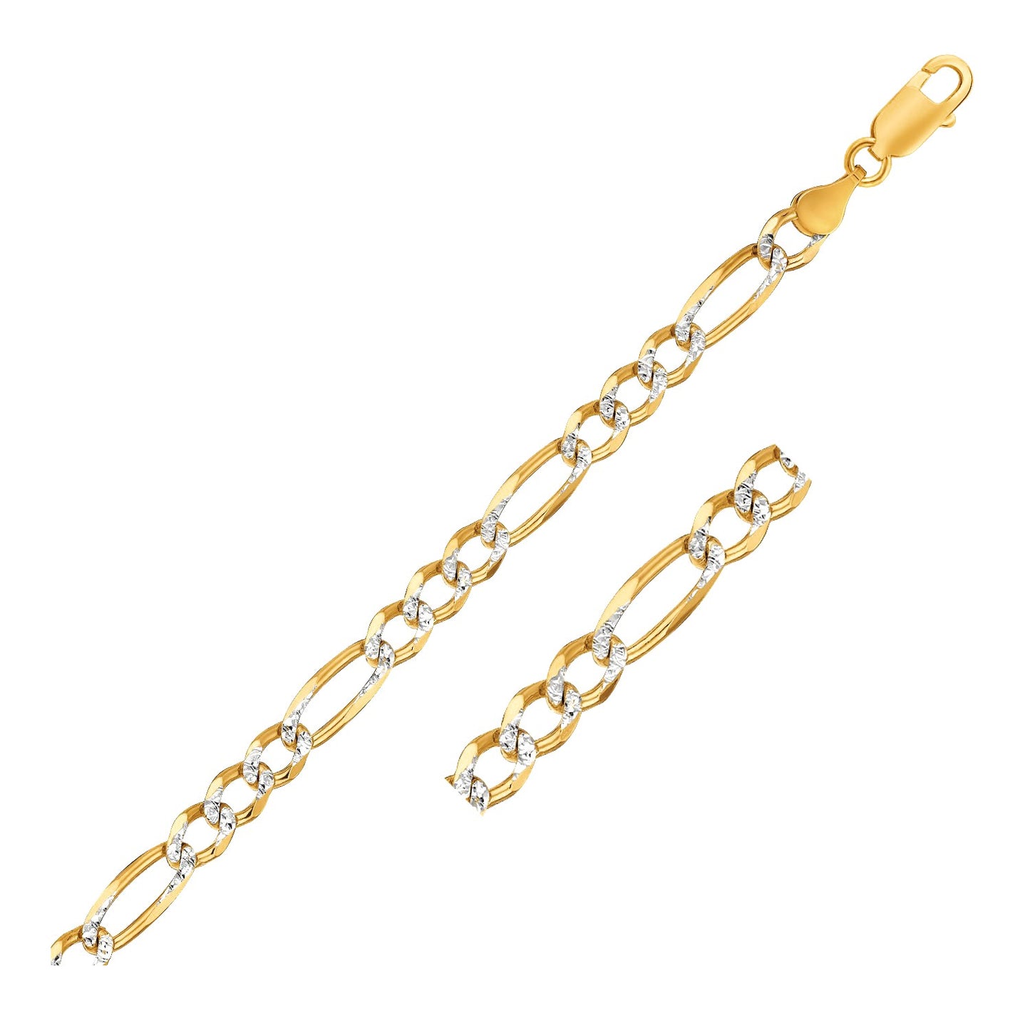 14K Pavé Figaro Chain