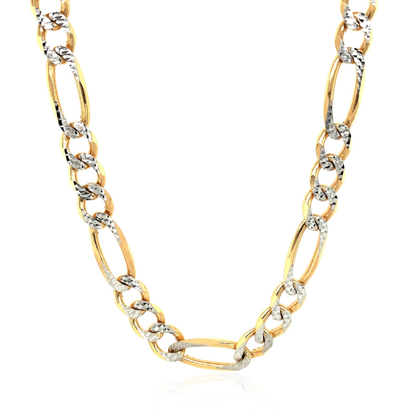 14K Pavé Figaro Chain