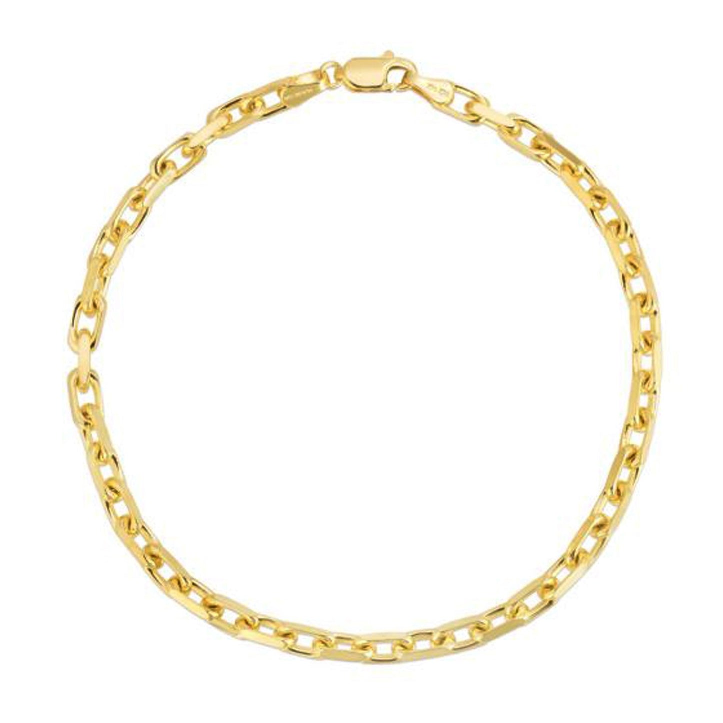14k Yellow Gold French Cable Chain Bracelet (3.60 mm)
