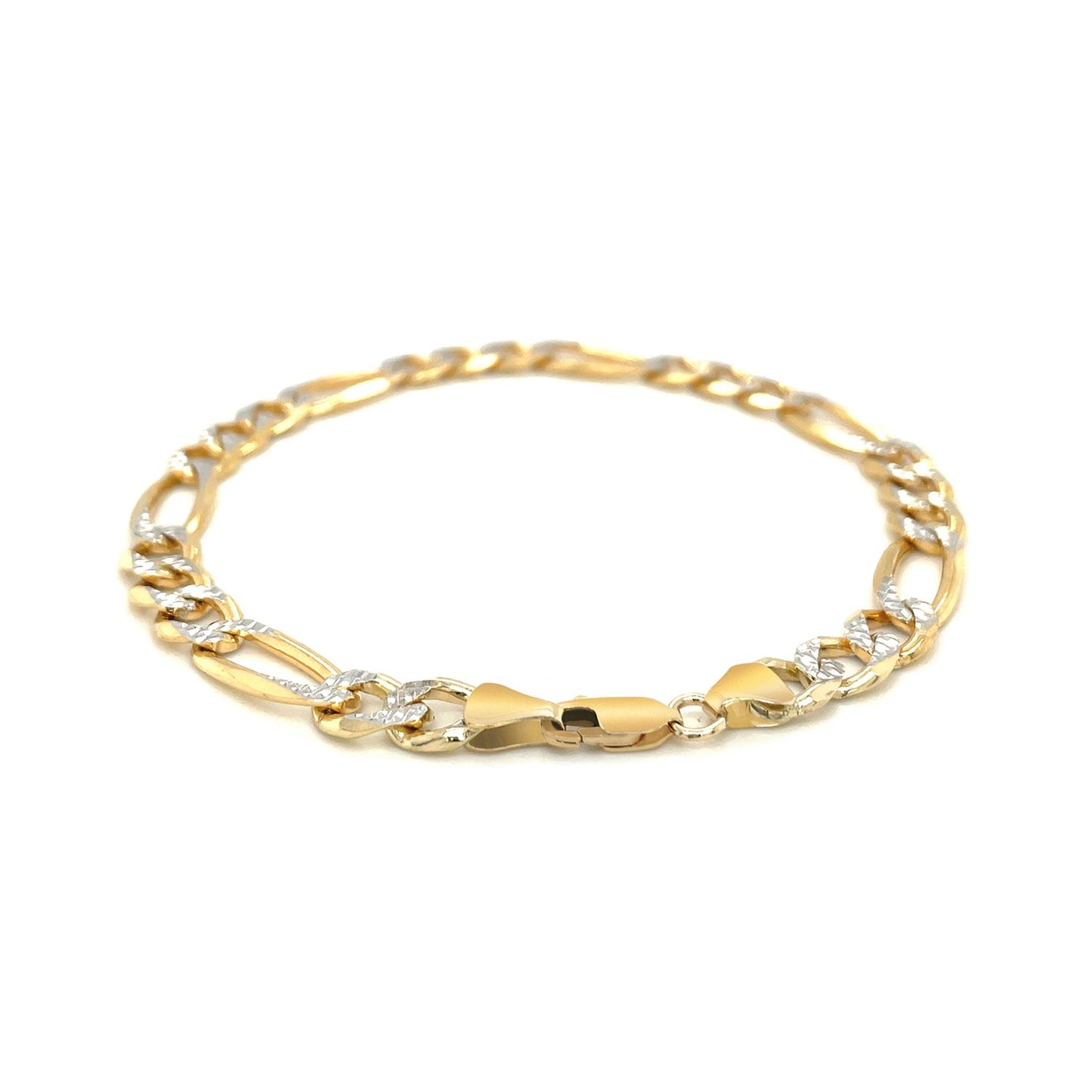 14K Pavé Figaro Bracelet
