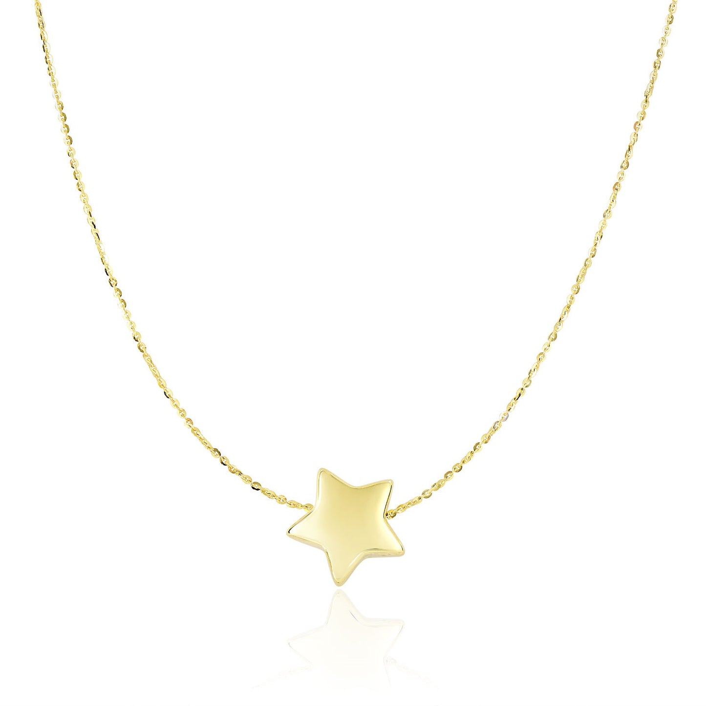 14k Sliding Star Necklace