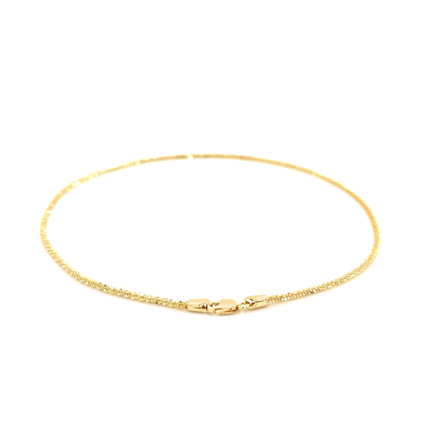 10k Yellow Gold Sparkle Anklet (1.5mm)