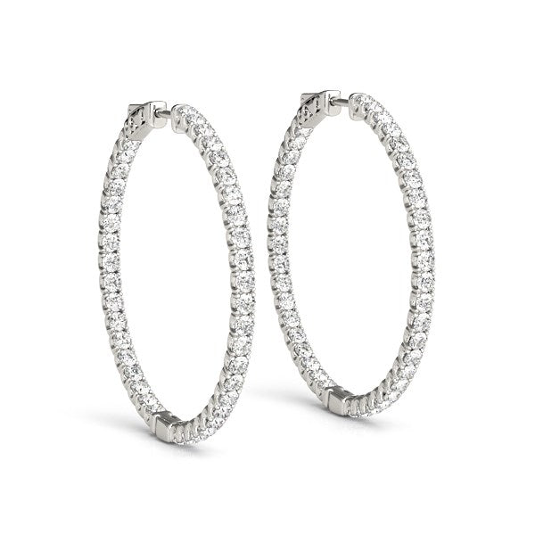 Diamond Hoop Earrings