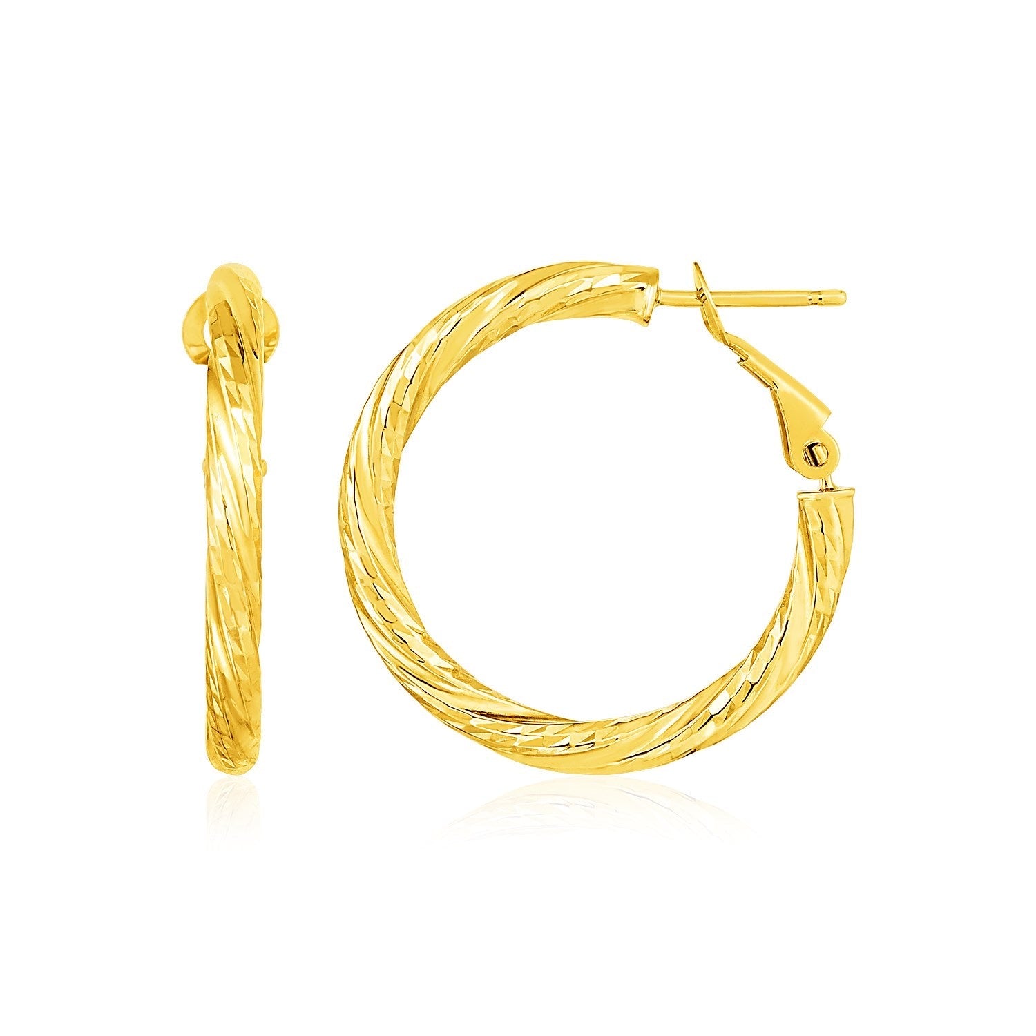 Yellow Gold Hoop Earrings