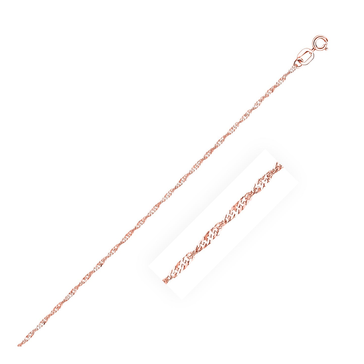 14k Rose Gold Singapore Chain (1.10 mm)🌹