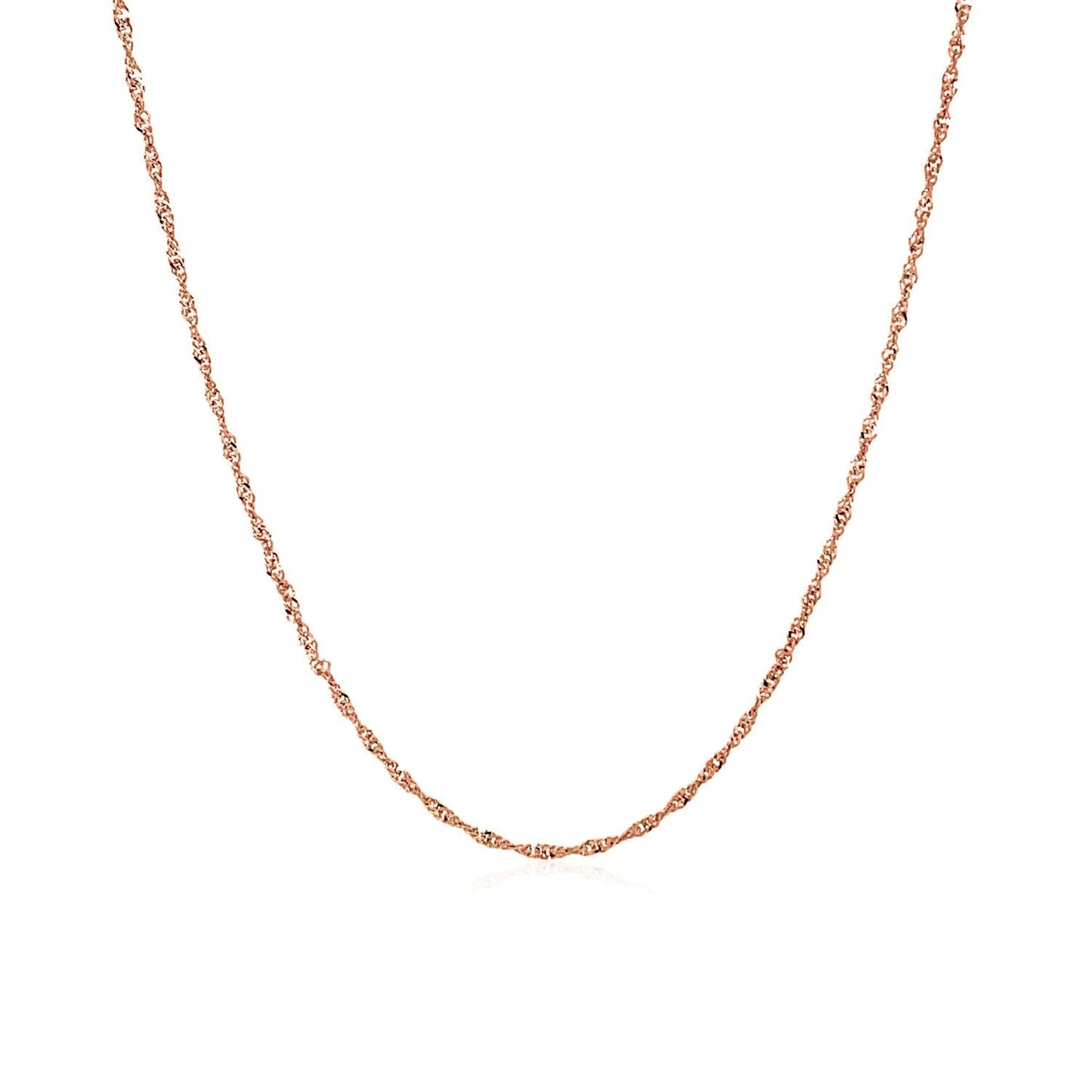 14k Rose Gold Singapore Chain (1.10 mm)🌹