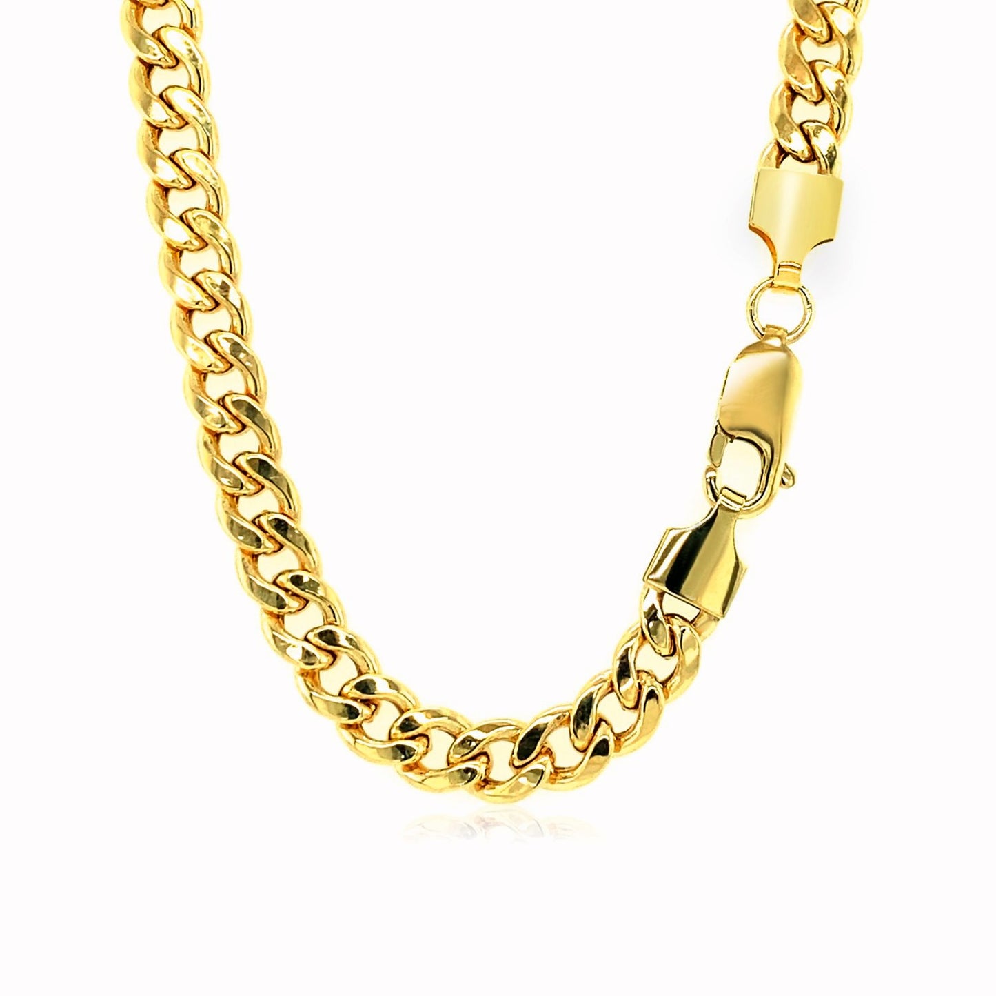 5.5mm 10k Yellow Gold Light Miami Cuban Chain