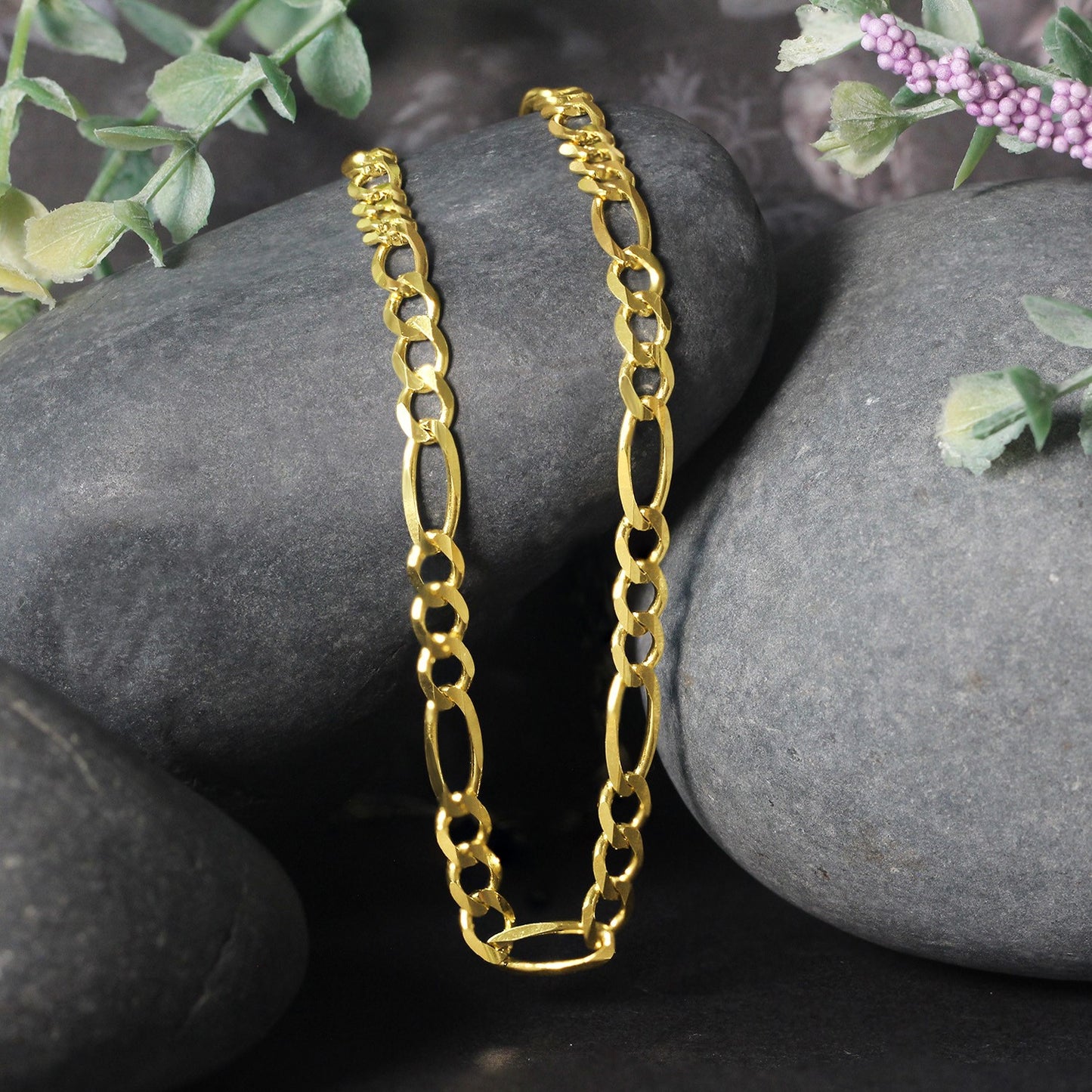 10K Yellow Gold Figaro Chain (4.50 mm)