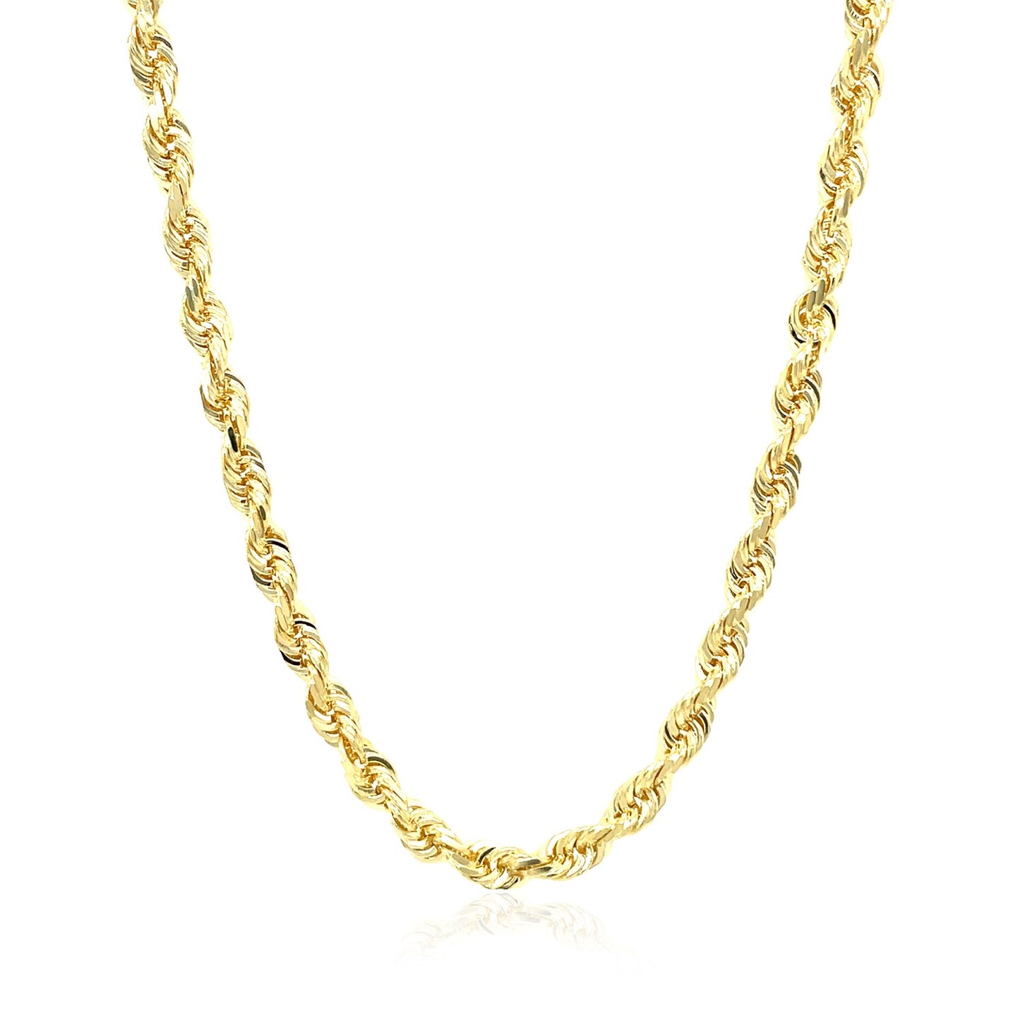 10k Yellow Gold Diamond Cut Rope Chain (4.00 mm)