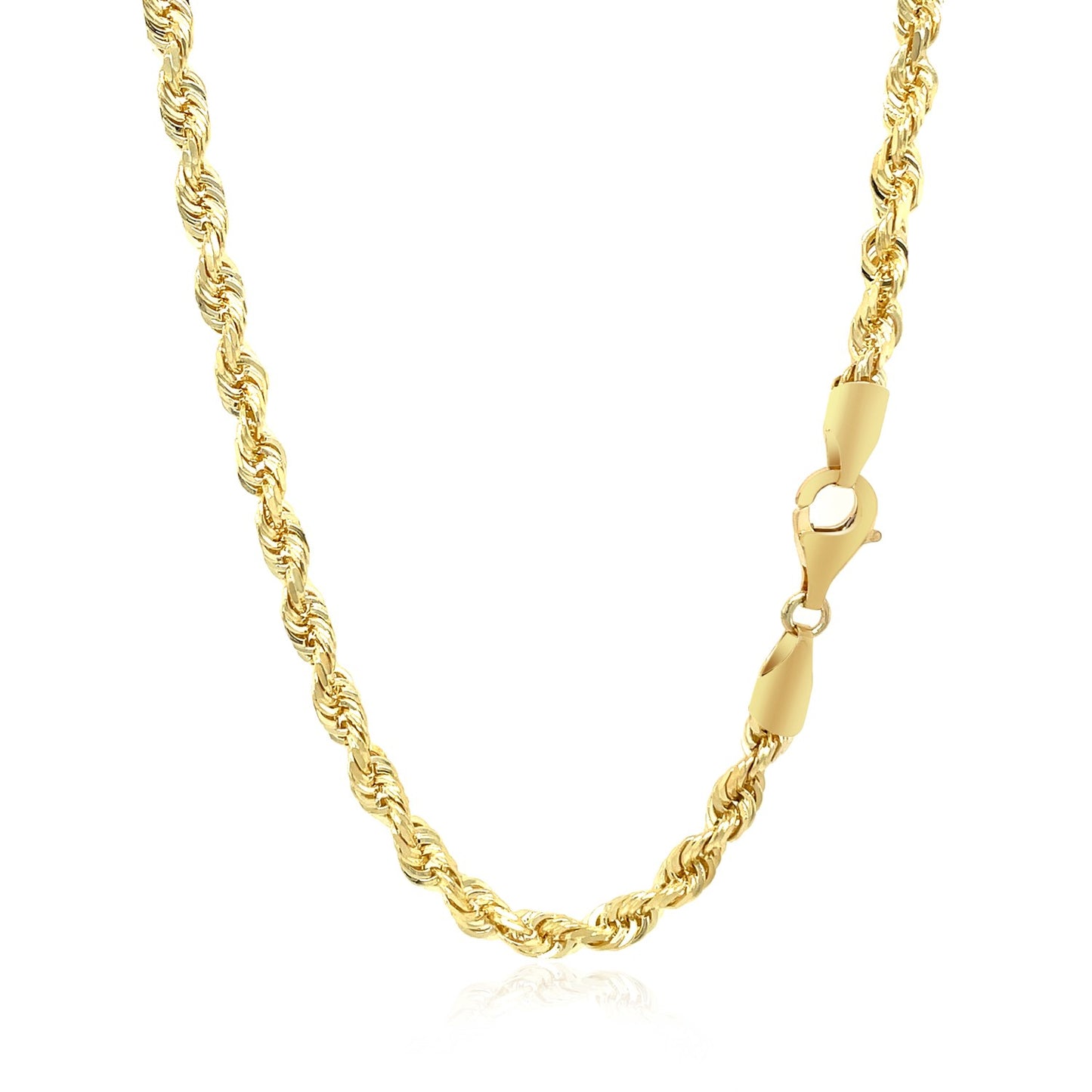 10k Yellow Gold Diamond Cut Rope Chain (4.00 mm)