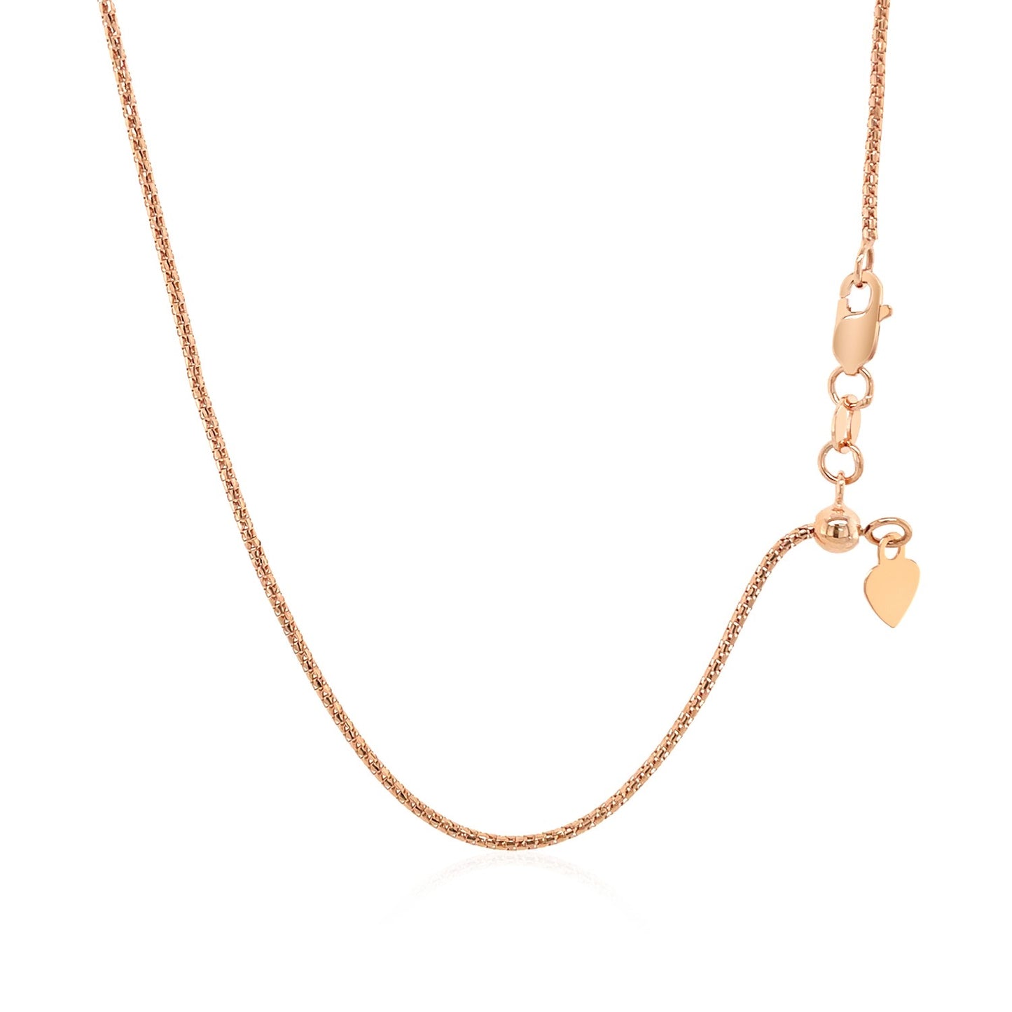 14k Rose Gold Adjustable Popcorn Chain (1.30 mm)