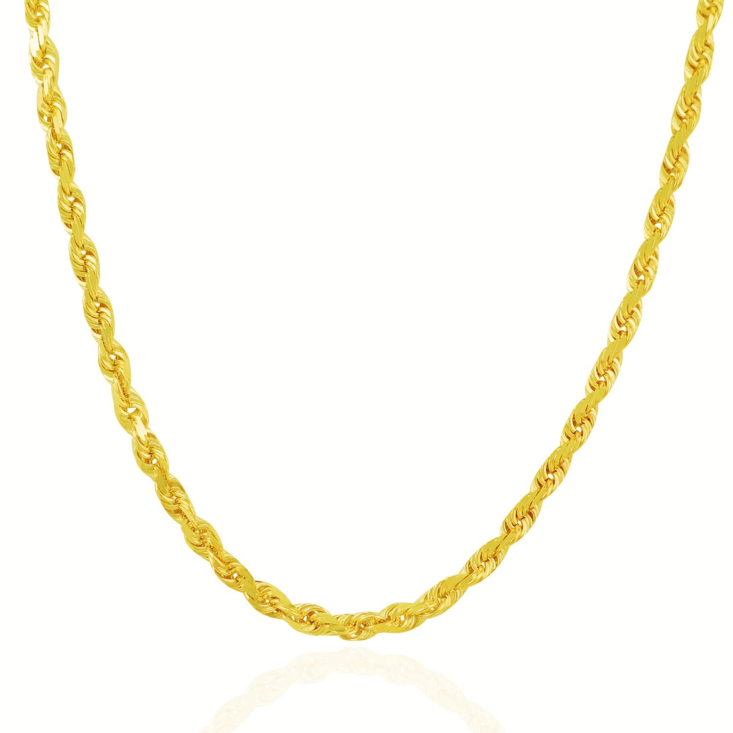 10k Yellow Gold Diamond Cut Rope Chain (5.00 mm)