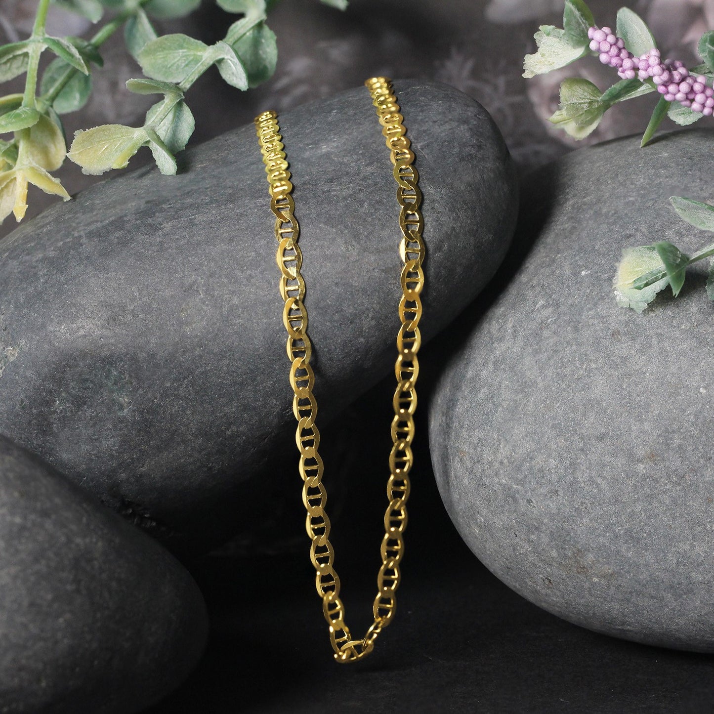 14k Yellow Gold Mariner Link Chain (3.20 mm)