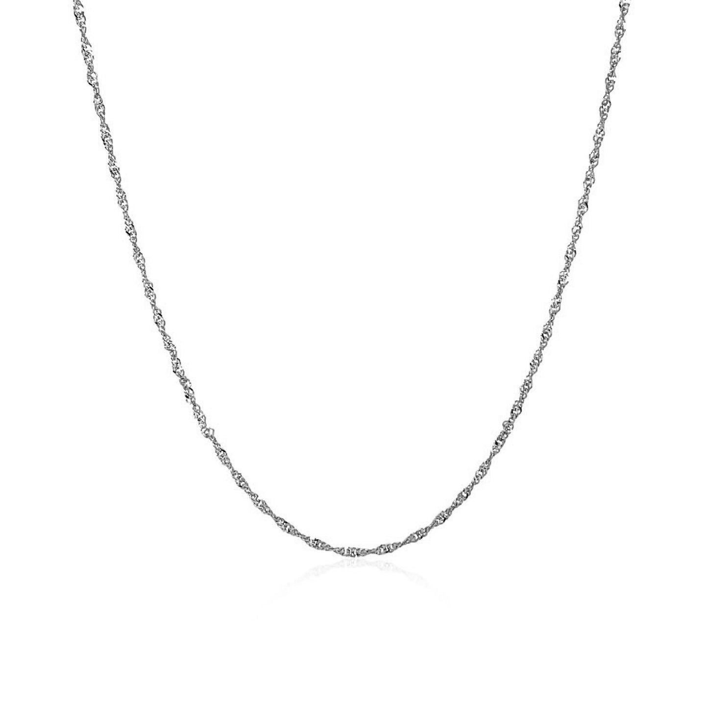 14k White Gold Singapore Chain (1.10 mm)