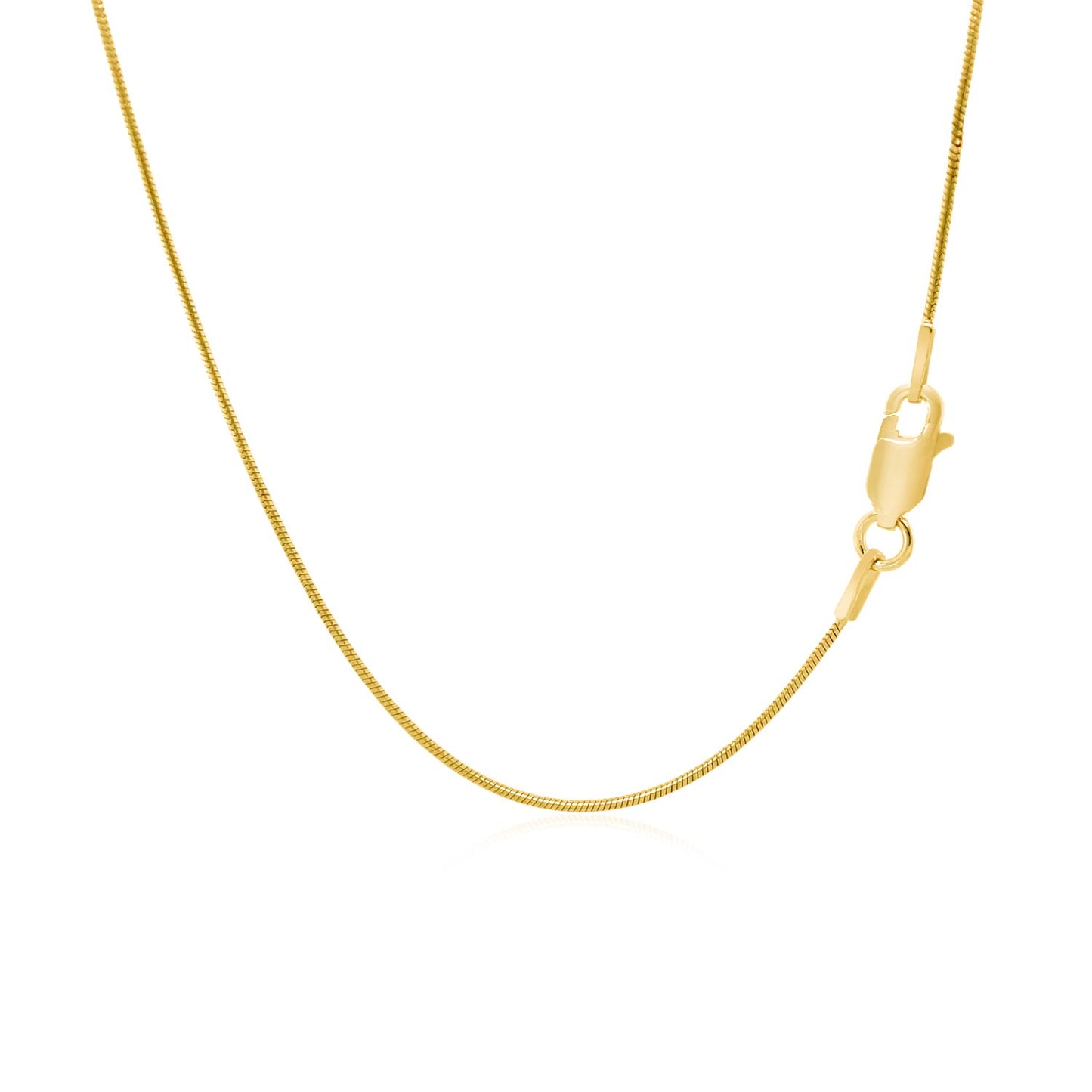 14k Yellow Gold Round Snake Chain (0.90 mm)