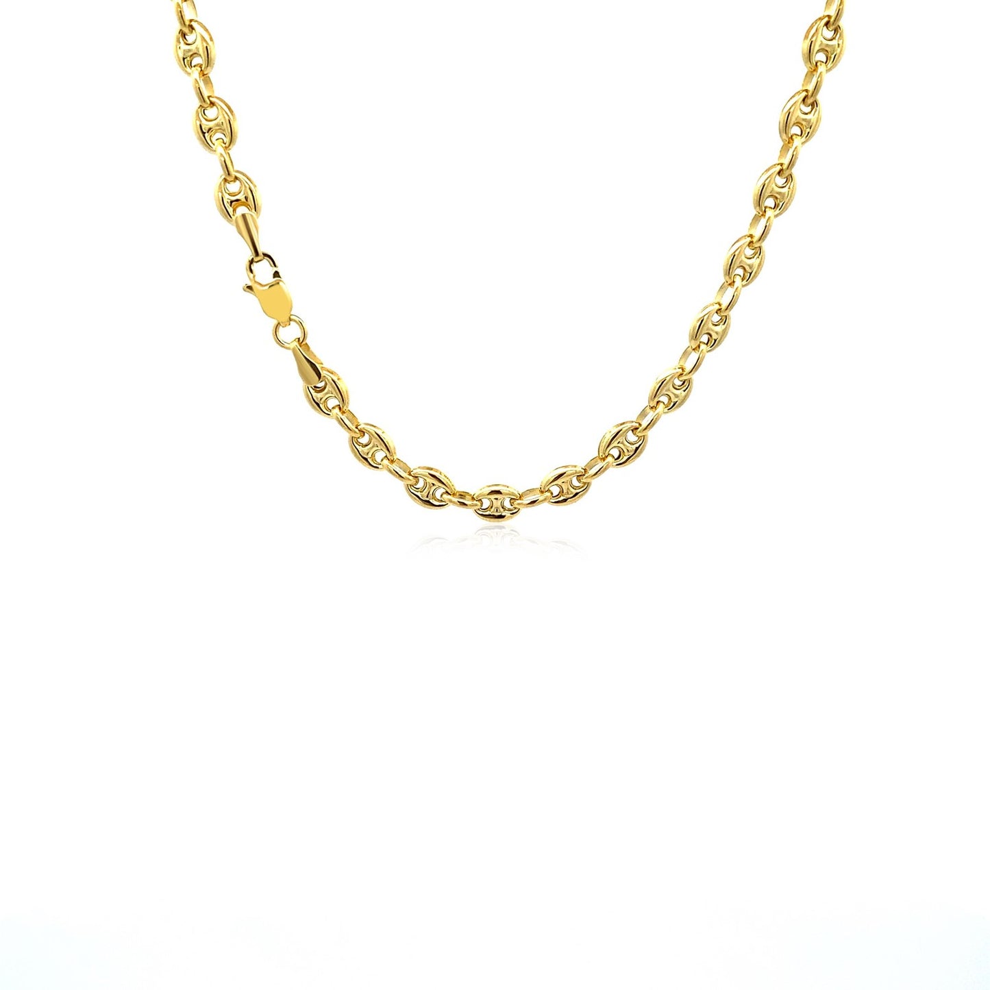 14k Yellow Gold Puffed Mariner Link Chain (4.70 mm)