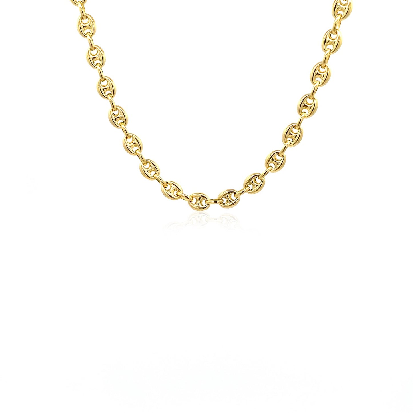 14k Yellow Gold Puffed Mariner Link Chain (4.70 mm)