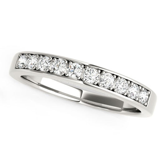 14k White Gold Classic Diamond Wedding Band (1/4 cttw)