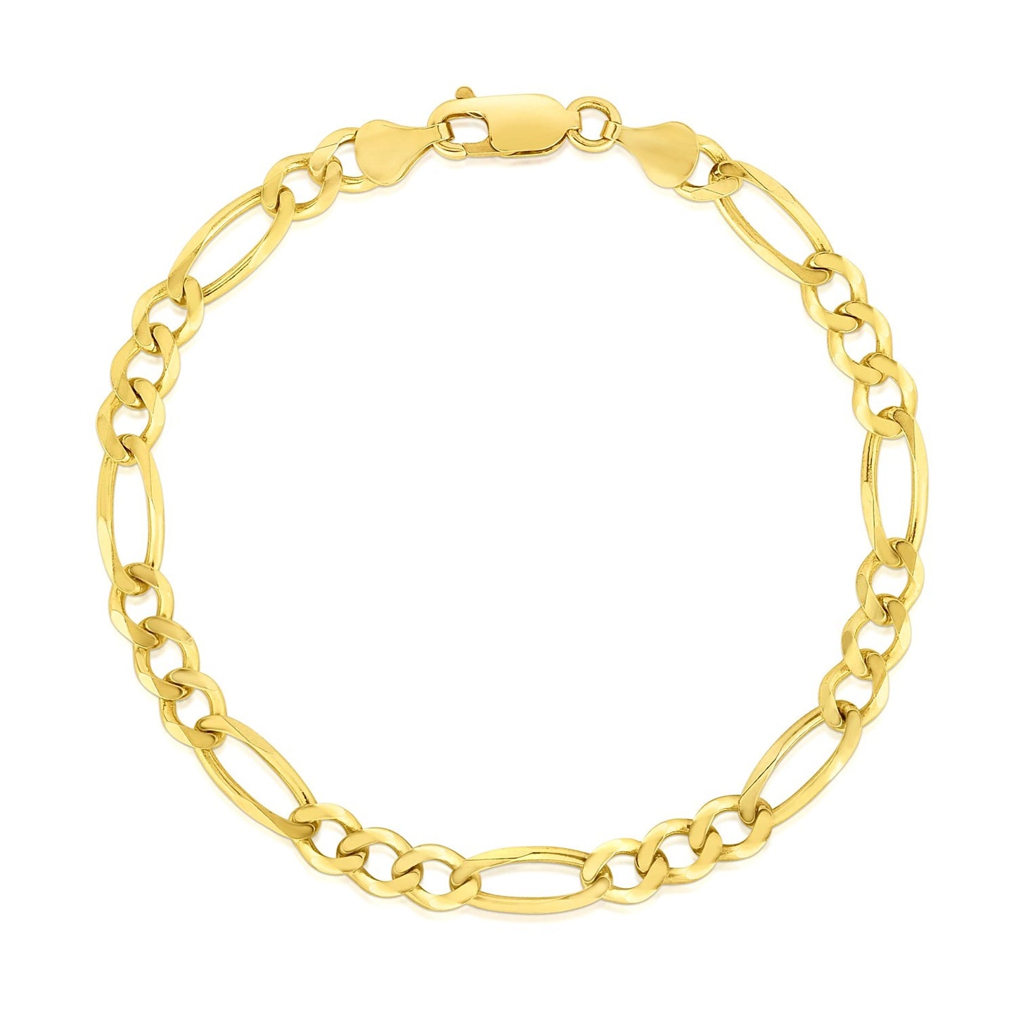 10k Yellow Gold Figaro Bracelet (4.50 mm)