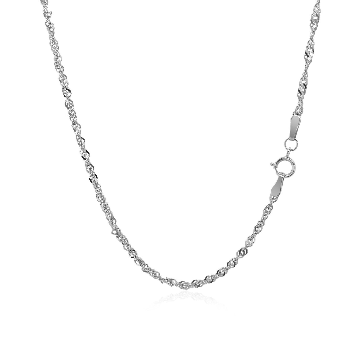 14k White Gold Singapore Chain (1.80 mm)