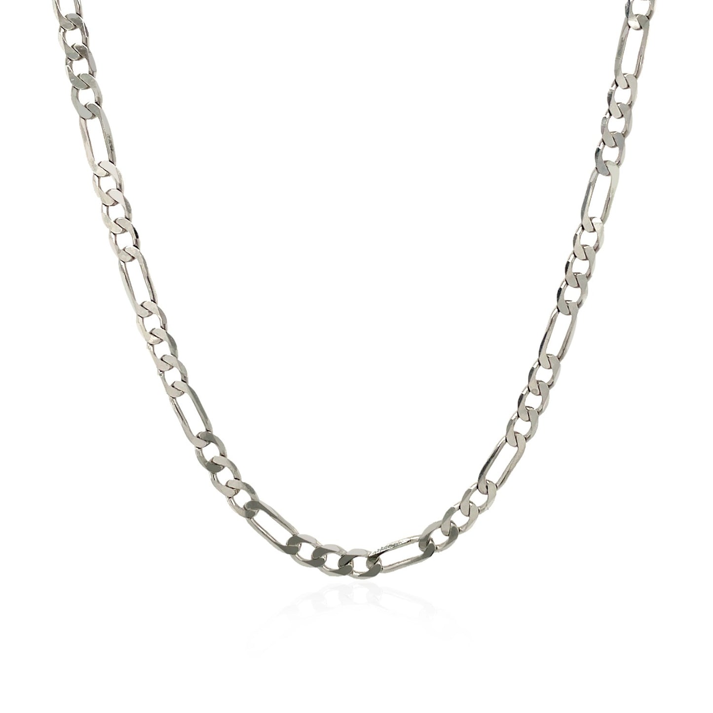 14k White Gold Solid Figaro Chain (3.00 mm)