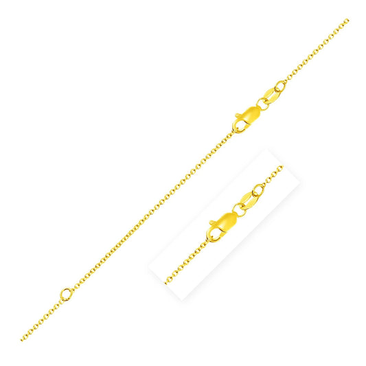 Extendable Cable Chain in 18k Yellow Gold (1.00 mm)