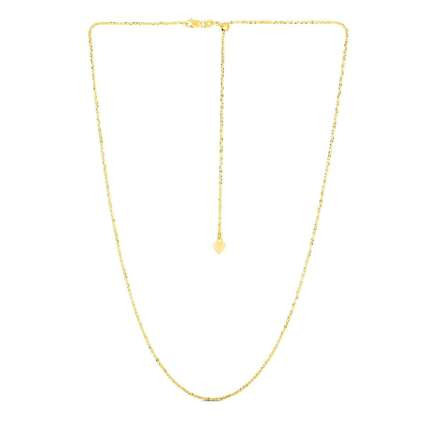 14k Yellow Gold Adjustable Sparkle Chain (1.20 mm)