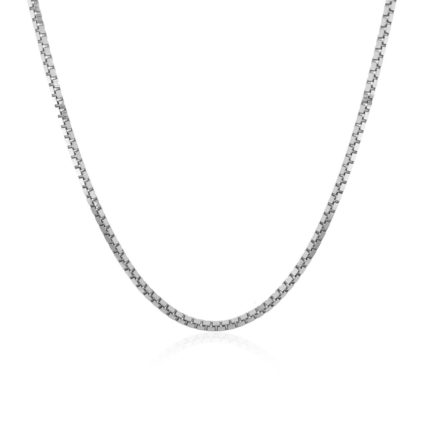 14k White Gold Classic Box Chain (1.40 mm)