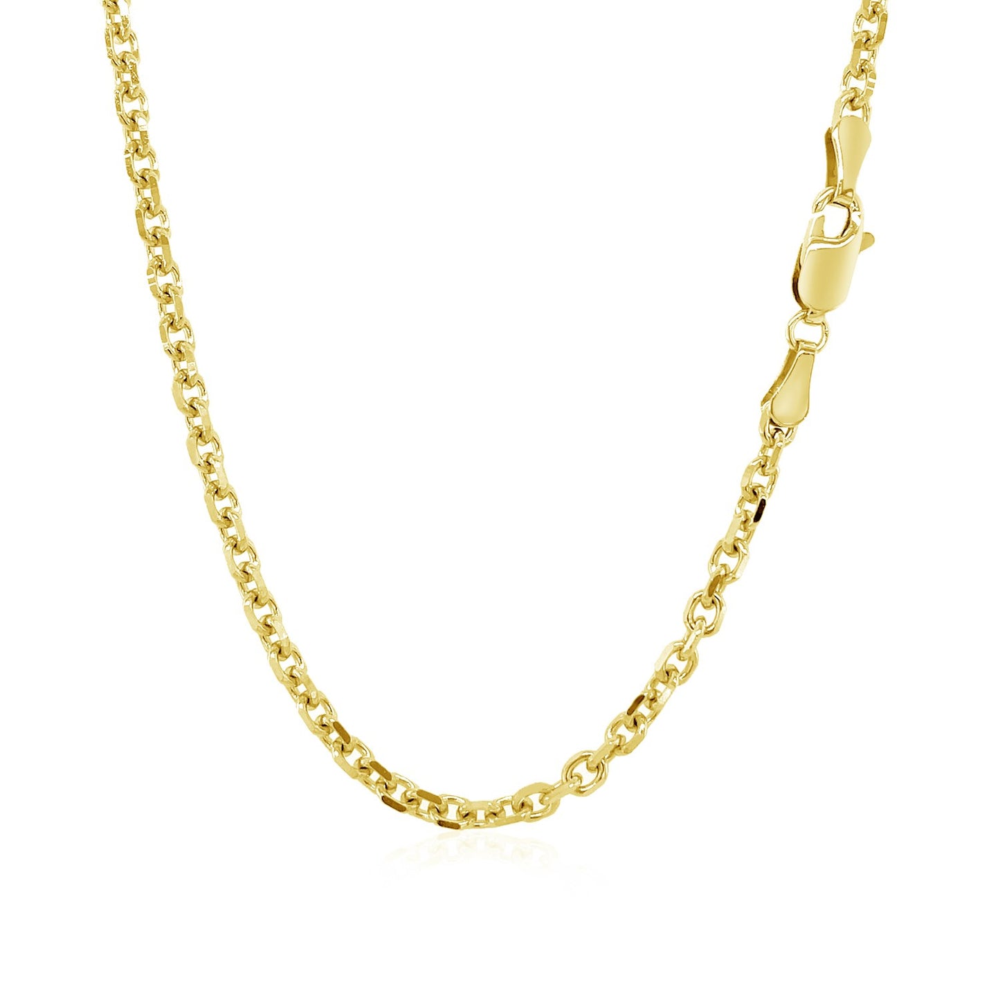 14k Yellow Gold Diamond Cut Cable Link Chain (2.90 mm)