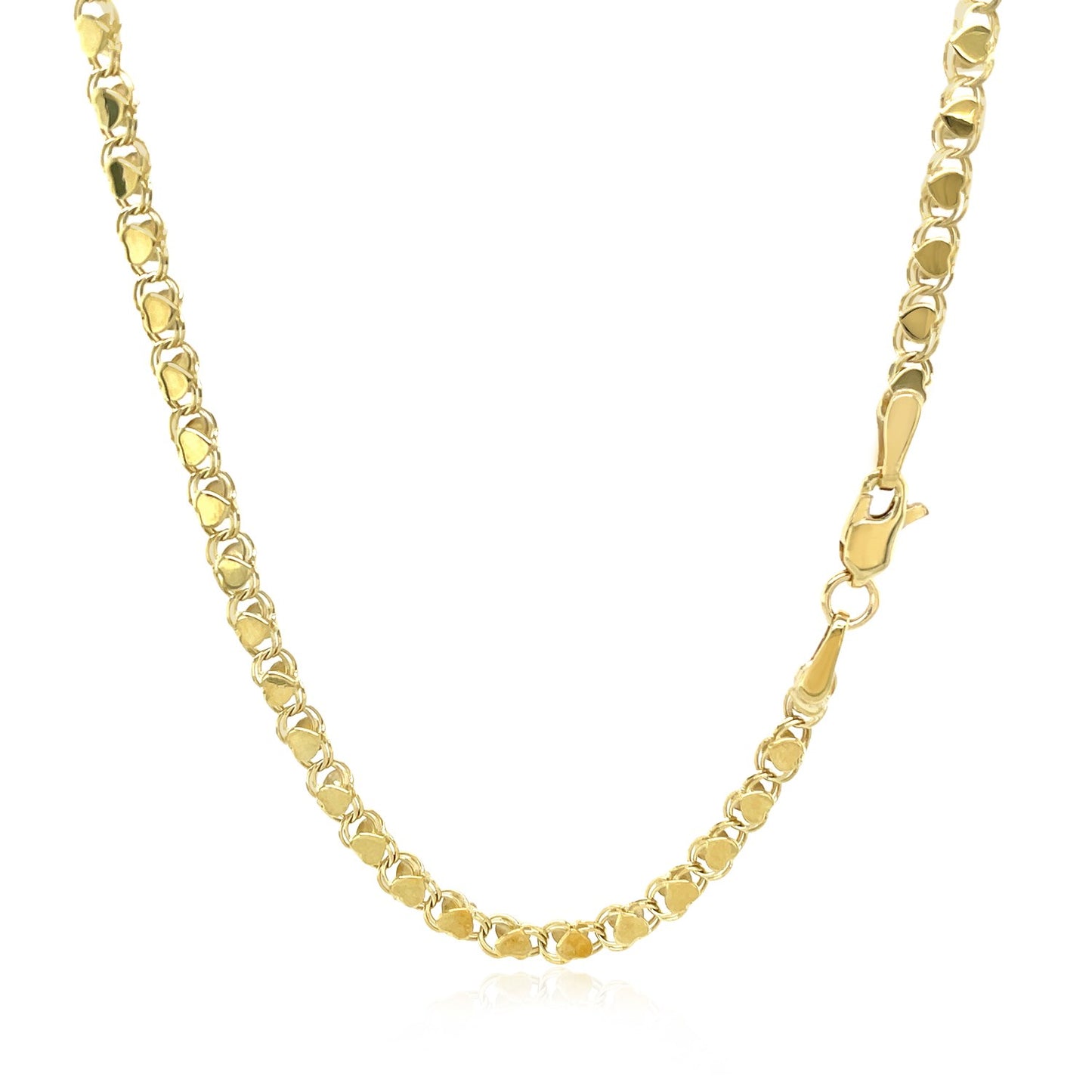 14k Yellow Gold Heart Chain (3.00 mm)