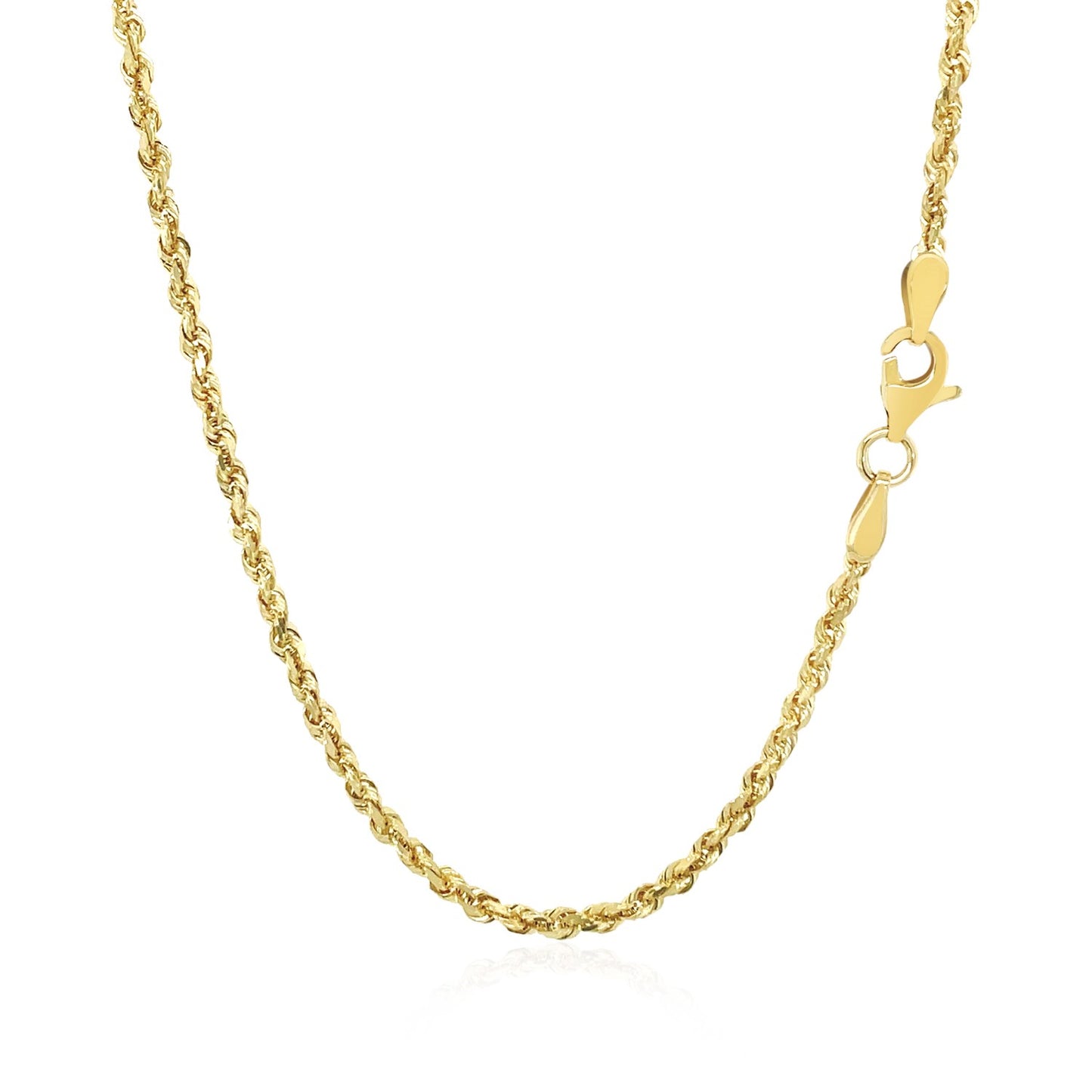 10k Yellow Gold Diamond Cut Rope Chain (2.00 mm)