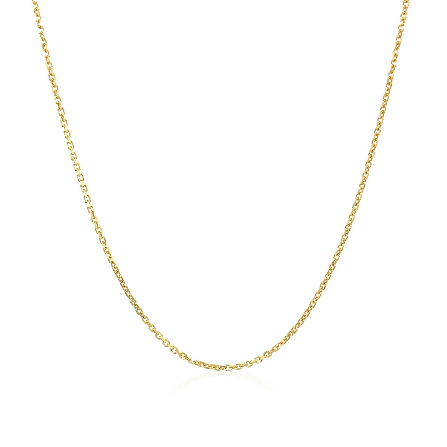 10k Yellow Gold Cable Chain (1.10 mm)