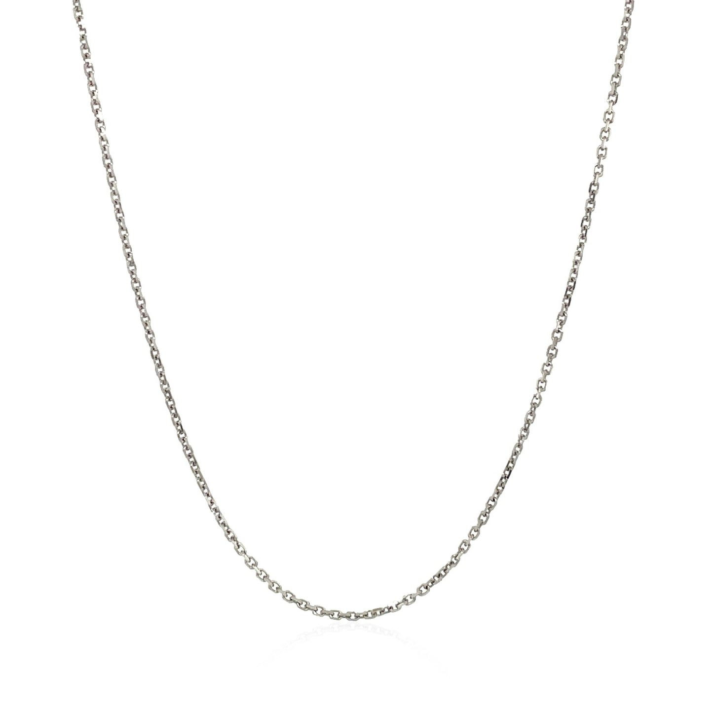 18k White Gold Cable Chain (1.10 mm)