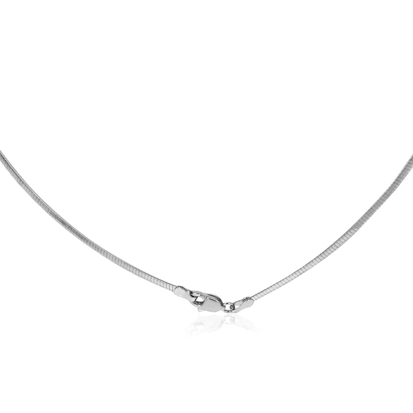 14k White Gold Classic Omega Style Chain (2.00 mm)