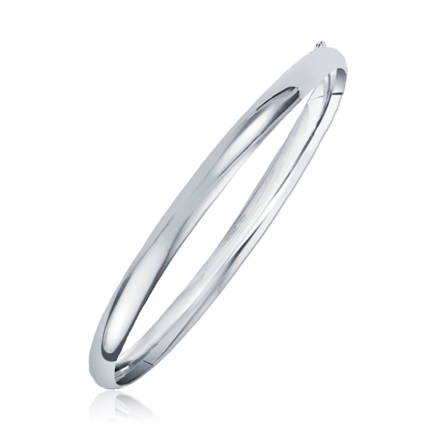 Classic Bangle in 14k White Gold (6.00 mm)