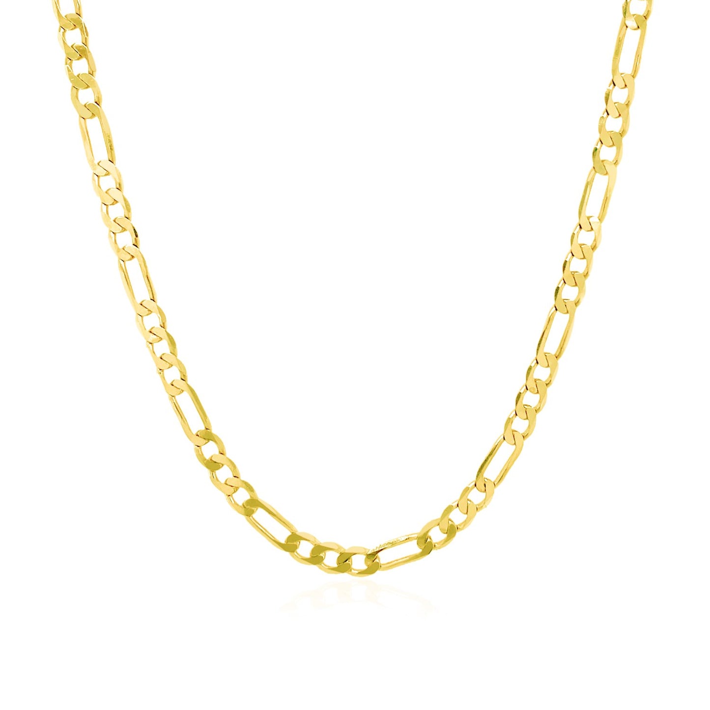 14k Yellow Gold Solid Figaro Chain (3.00 mm)