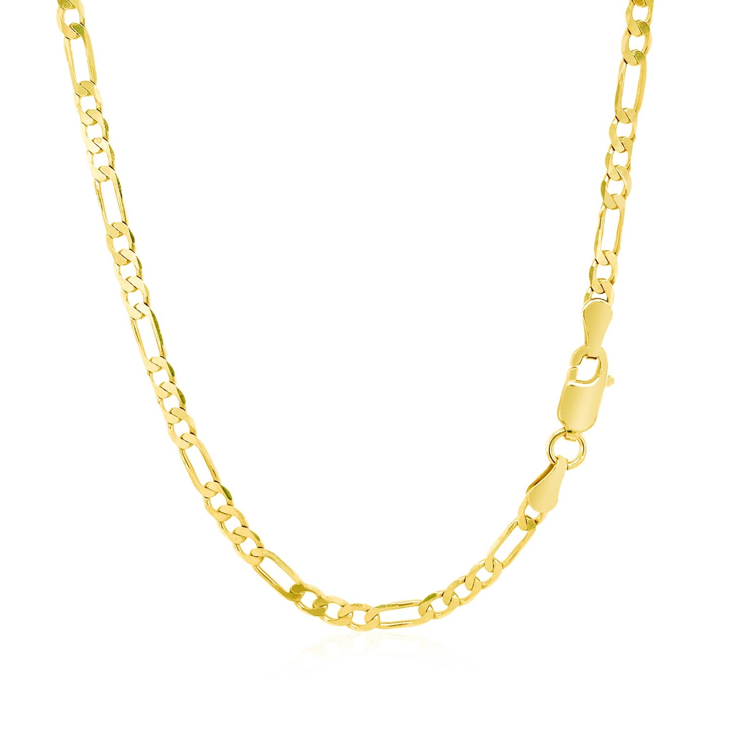 14k Yellow Gold Solid Figaro Chain (3.00 mm)