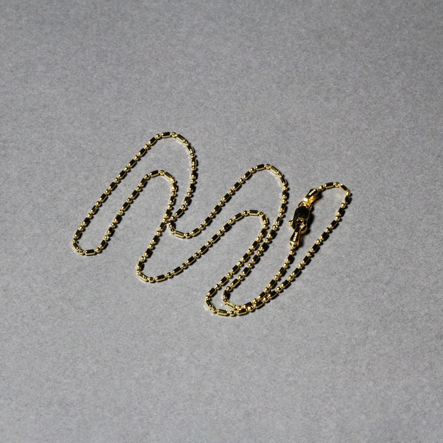 14k Yellow Gold Diamond-Cut Alternating Bead Chain (1.10 mm)