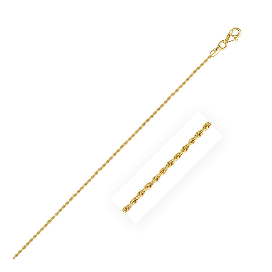 10k Yellow Gold Diamond Cut Rope Chain (1.60 mm)