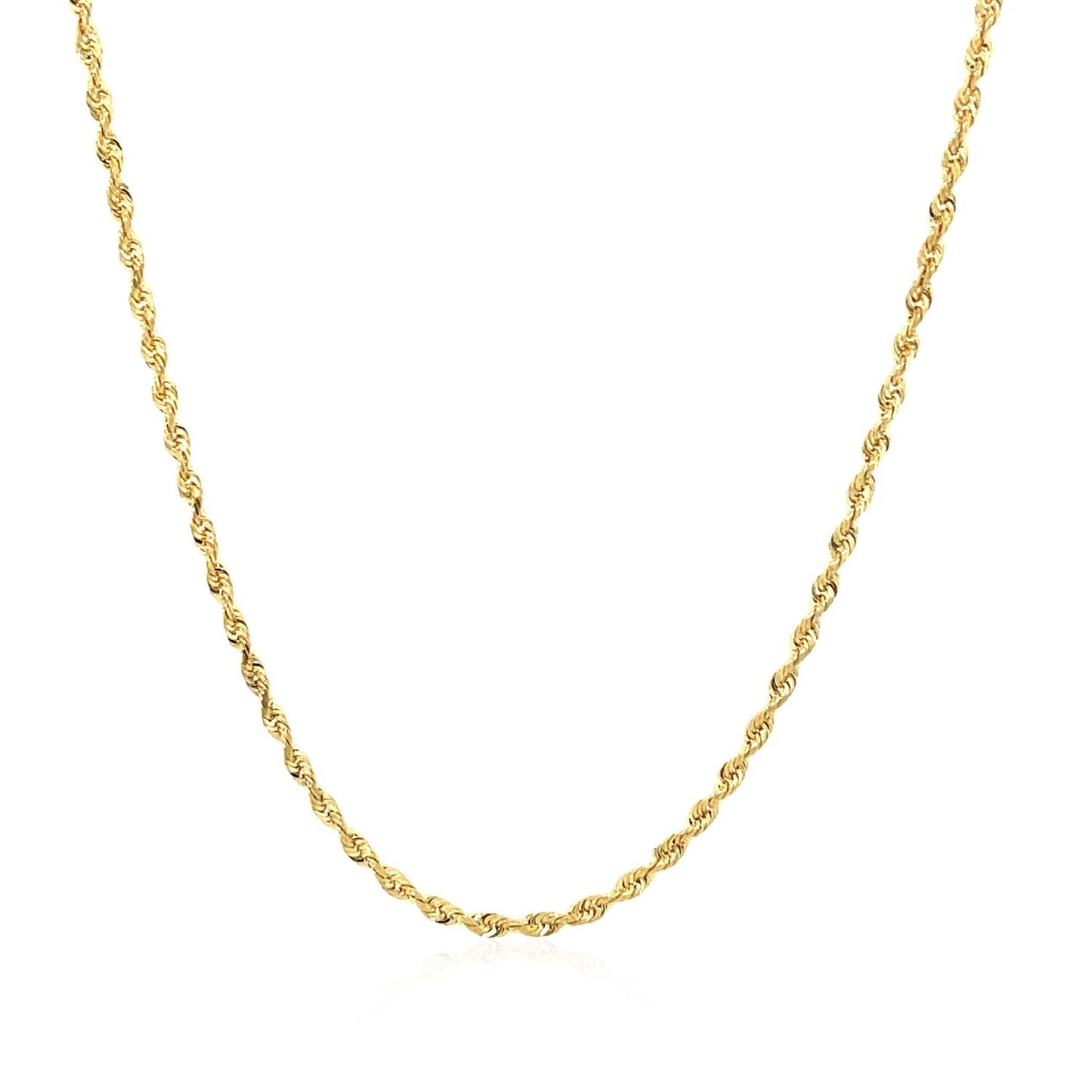 10k Yellow Gold Diamond Cut Rope Chain (1.60 mm)