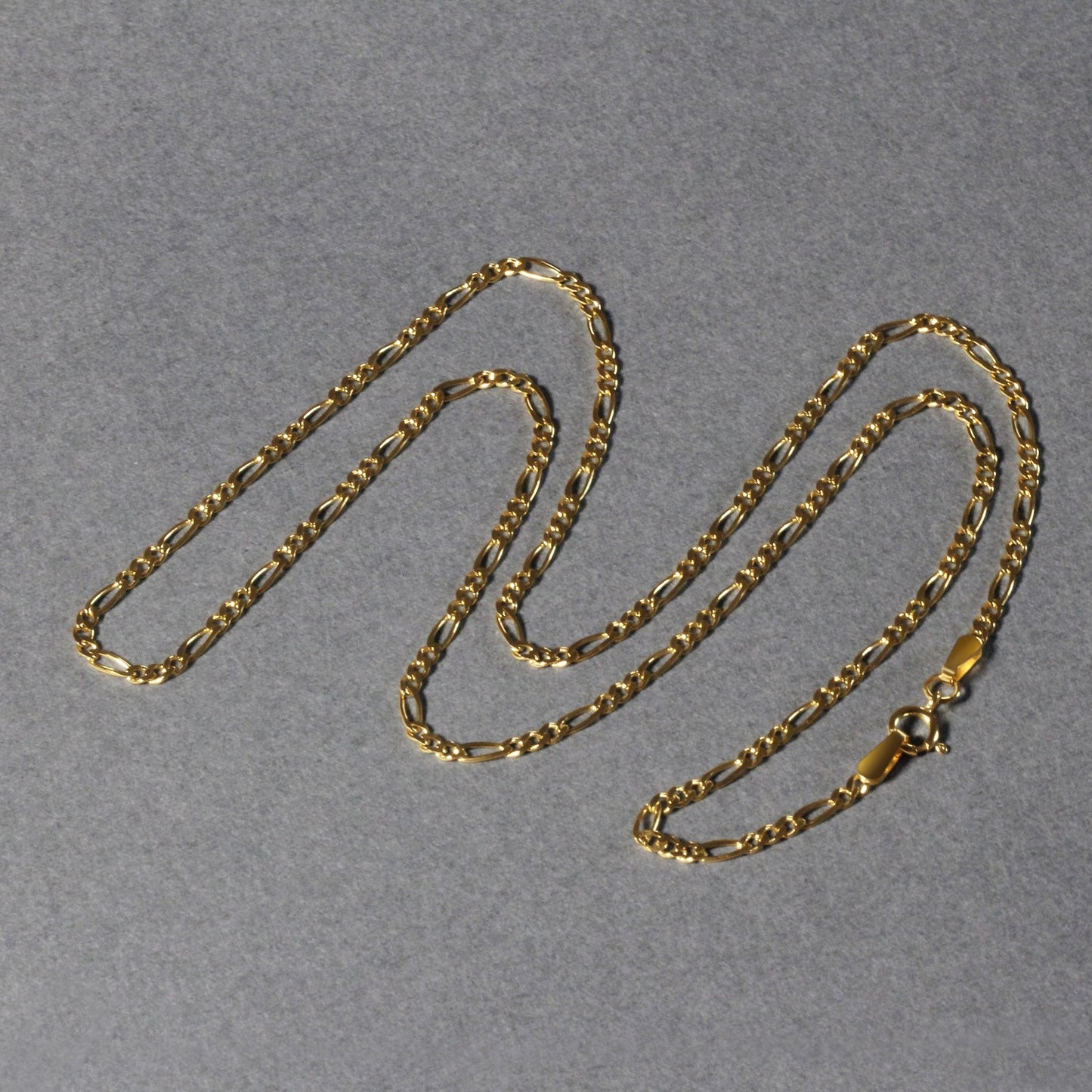 14k Yellow Gold Solid Figaro Chain (1.90 mm)